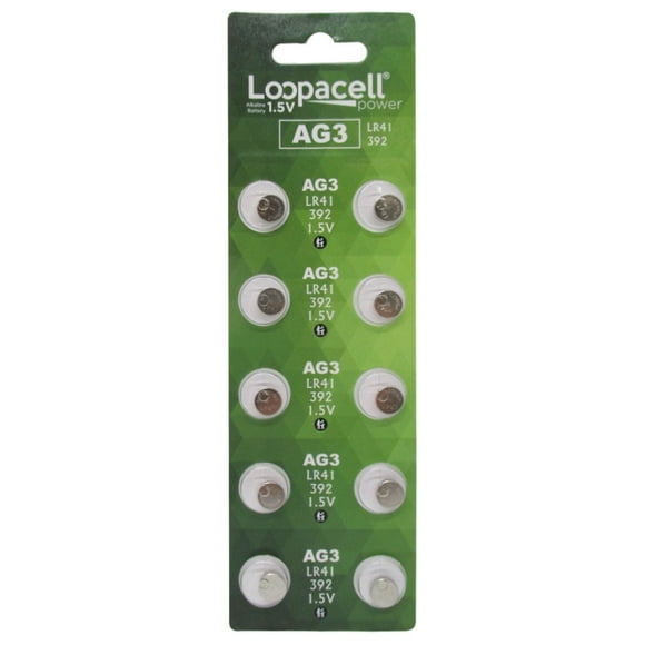 AG3 / LR41 Alkaline Button Watch Battery 1.5V - 10 Pack - FREE SHIPPING