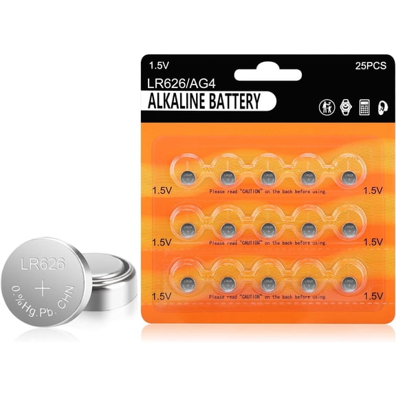 AG4 LR626 Battery 15 Pack, Long-Lasting LR626/L626 /SR626 /377 /SR626SW Batteries Coin Cells for Watches Calculators Toys