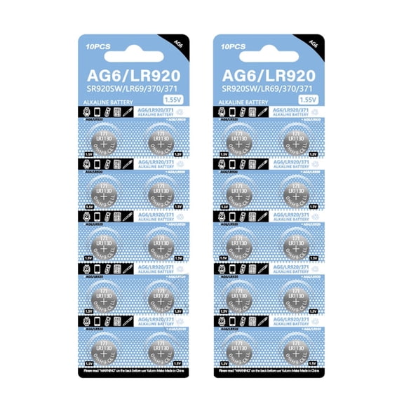 AG6/LR920 Alkaline Battery 320mAh Button Cell Long Lasting Power for Toy/Watch