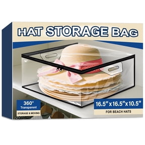 AGALI with Handle Square Hat Storage Box, Clear, 1