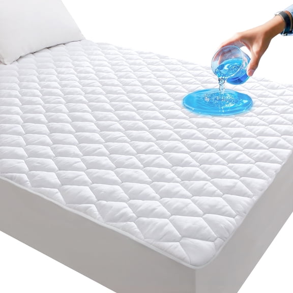AGALI Waterproof Mattress Protector, Twin Size, Breathable Cooling Cover, Soft Noiseless Washable, Fits 6''-16'', 2 Packs