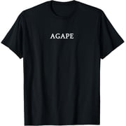 AGAPE English word Apparel T-Shirt men and women can wear, black, white, gifts