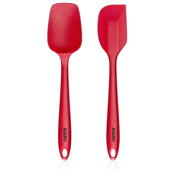 AGARO Heat Resistant Silicone Spatula for Cooking, Baking, Mixing (2 Count)