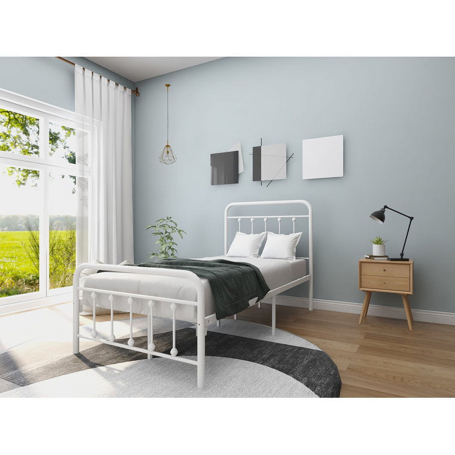 White metal 2024 twin headboard