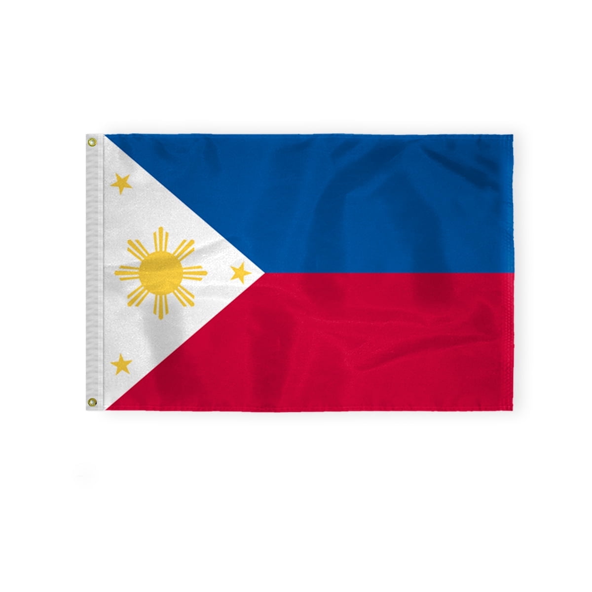 AGAS 2 x 3 Feet Philipines Flag Heavyweight Nylon Brass Grommets Stitched Edges Fade Resistant & Vivid Colors