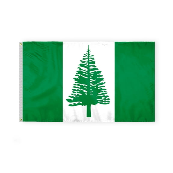 AGAS 3 x 5 Feet Norfolk Island Flag Metal Grommets Norfolk Islander 3 X 5 Ft Polyester Indoor Flags
