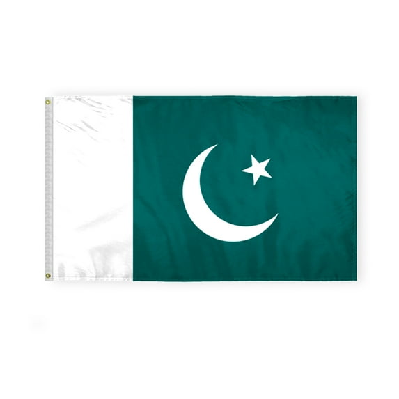 AGAS 3 x 5 Feet Pakistan Flag Metal Grommets Pakistani PAK PK 3 X 5 Ft Polyester Indoor Flags