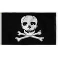 thumbnail image 1 of AGAS 3x5 Foot Jolly Roger Flag - Vivid Colors and Fade proof - Canvas Header and Double Stitched - Pirate Flags Nylon with Brass Grommets 3 X 5 Ft - Skull and Bones Flag, 1 of 1