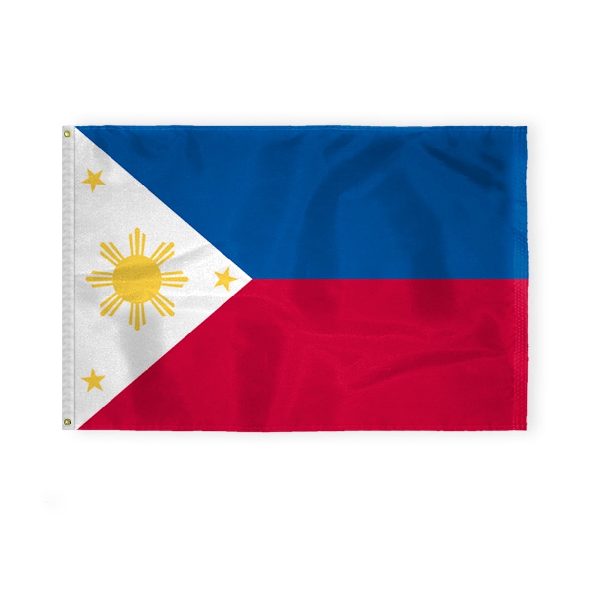 AGAS 4 x 6 Feet Philipines Flag Heavyweight Nylon Brass Grommets Stitched Edges Fade Resistant & Vivid Colors Filipino Flags Nylon with Canvas Header for Outside 4 X 6 Ft