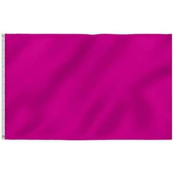 AGAS 5x8 Ft Blank Canvas Polyester Flag - Magenta Color - Vivid Color and Fade Proof with Canvas Header & Brass Grommets