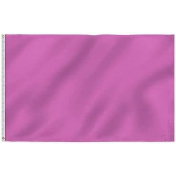 AGAS 5x8 Ft Blank Canvas Polyester Flag - Pink Color - Vivid Color and Fade Proof with Canvas Header & Brass Grommets