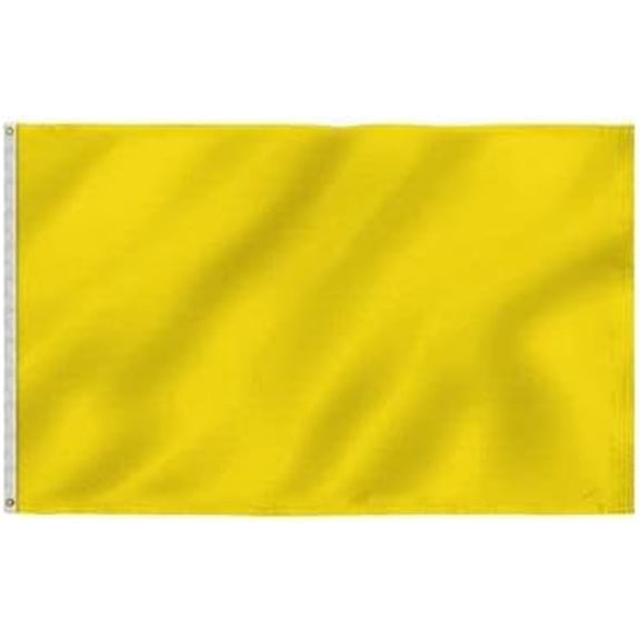 AGAS 5x8 Ft Blank Canvas Polyester Flag - Yellow Color - Vivid Color and Fade Proof with Canvas Header & Brass Grommets