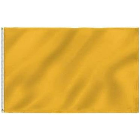 AGAS 5x8 Ft Blank Canvas Polyester Flag - Yellow Gold Color - Vivid Color and Fade Proof with Canvas Header & Brass Grommets
