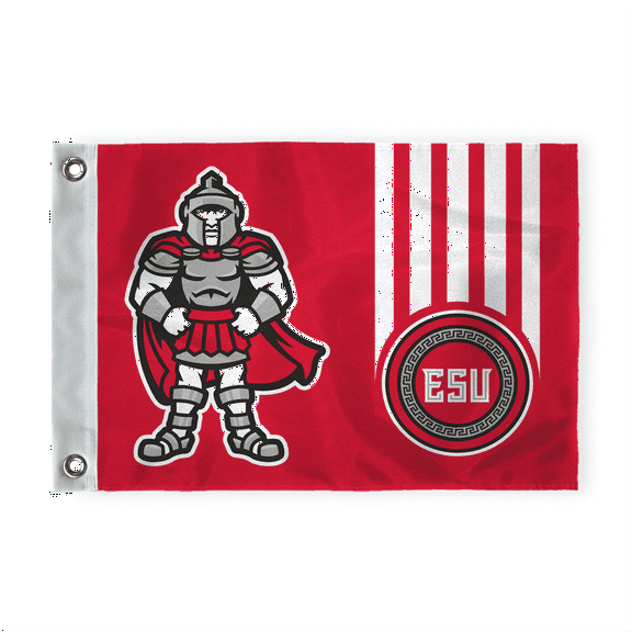 AGAS 6"x8" 200D Nylon East Stroudsburg ESU Warriors Golf Flag Banner, Brass Grommets