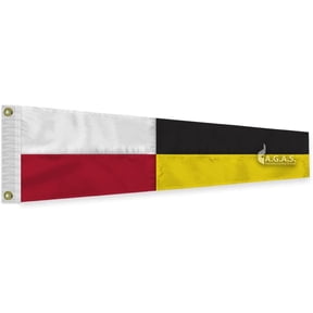AGAS No 9 Pennant Code of Signals - 8 In x 2 Ft - Printed 200 Nylon - Quadruple Stitched Edges - Solid Brass Grommets Canvas Heading - Number 9 Signal Flag - Size 0.