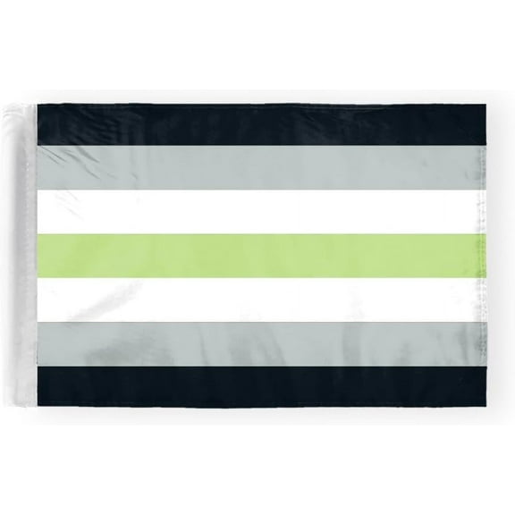 AGAS Agender Pride Motorcycle Flag 6x9 inch - Double-Layered Printed 2-Ply Durable Knitted Polyester - 0.75 inch Sleeve- Fits on 3/8" Mount Pole