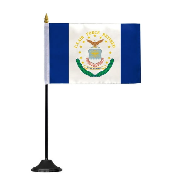 AGAS Air Force Retired 4x6 inch Polyester Stick Flag