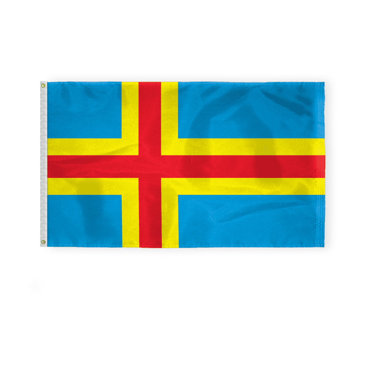 AGAS Aland Islands Flag 3x5 ft - 200D Nylon - Stitched Edges - Canvas ...