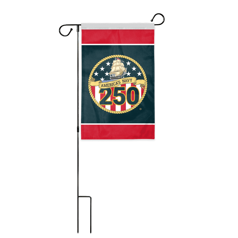 AGAS America’s Navy 250 Garden Flag 12 x 18 inch Double Sided 200D Nylon (No Pole)