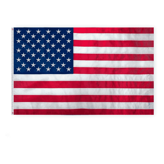 AGAS American Flags for Outside 5 x 9.5 Ft American United States Flag: Extra Tough 400 Denier Nylon Flags 5 x 9.5 Feet with Embroidered Stars and Sewn Stripes US Flag: All Weather Flags