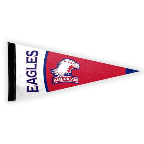 AGAS American University Felt Pennant 12 x 30 inch NCAA AU Eagles Wall Pennant Dorm Decor