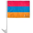 thumbnail image 1 of AGAS Armenia Car Flag 12x16 inch - Printed Single Sided on Polyester - Stitched Edges - 17 Inch White Plastic Flex Pole - AM National Flag - Armenian Flag Armenian Tricolour Եռագույն Yeṙaguyn, 1 of 1