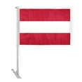 thumbnail image 1 of AGAS Austria Premium Car Flag - 10.5x15 inch - Printed Double Sided Polyester - Stitched Edges - 19" Pole - AT National Flag - Austrian Flag Republic of Austria Flag Flagge Österreichs, 1 of 1
