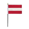 thumbnail image 1 of AGAS Austria Stick Flag 4x6 inch mounted onto 11 inch Plastic Pole - Polyester - Stitched Edges - Mini Austria Flag - AT National Flag - Austrian Flag Republic of Austria Flag Flagge Österreichs, 1 of 1