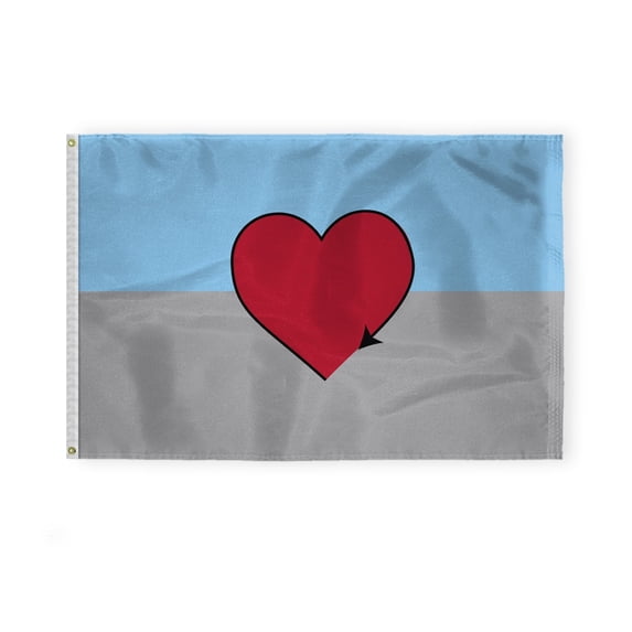 AGAS Autosexual Demi Pride Flag 4x6 Ft - Double Sided Printed 200D Nylon - Brass Grommets Stitched Edges Fade Proof Sharp Vivid Colors - Autosexuality Pride Flag