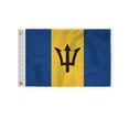 thumbnail image 1 of AGAS Barbados Mini Flag 12x18 inch 200D Nylon Fabric Double Stitched Canvas Header Brass Grommets Fade Resistant & Vivid Color Mini Barbados Flag, 1 of 1