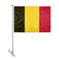 thumbnail image 1 of AGAS Belgium Premium Car Flag 10.5x15 inch - Printed Double Sided Polyester - Stitched Edges - 19" Pole - Belgium National Flag BE Flag vlag van Belgie Flagge Belgiens, 1 of 1