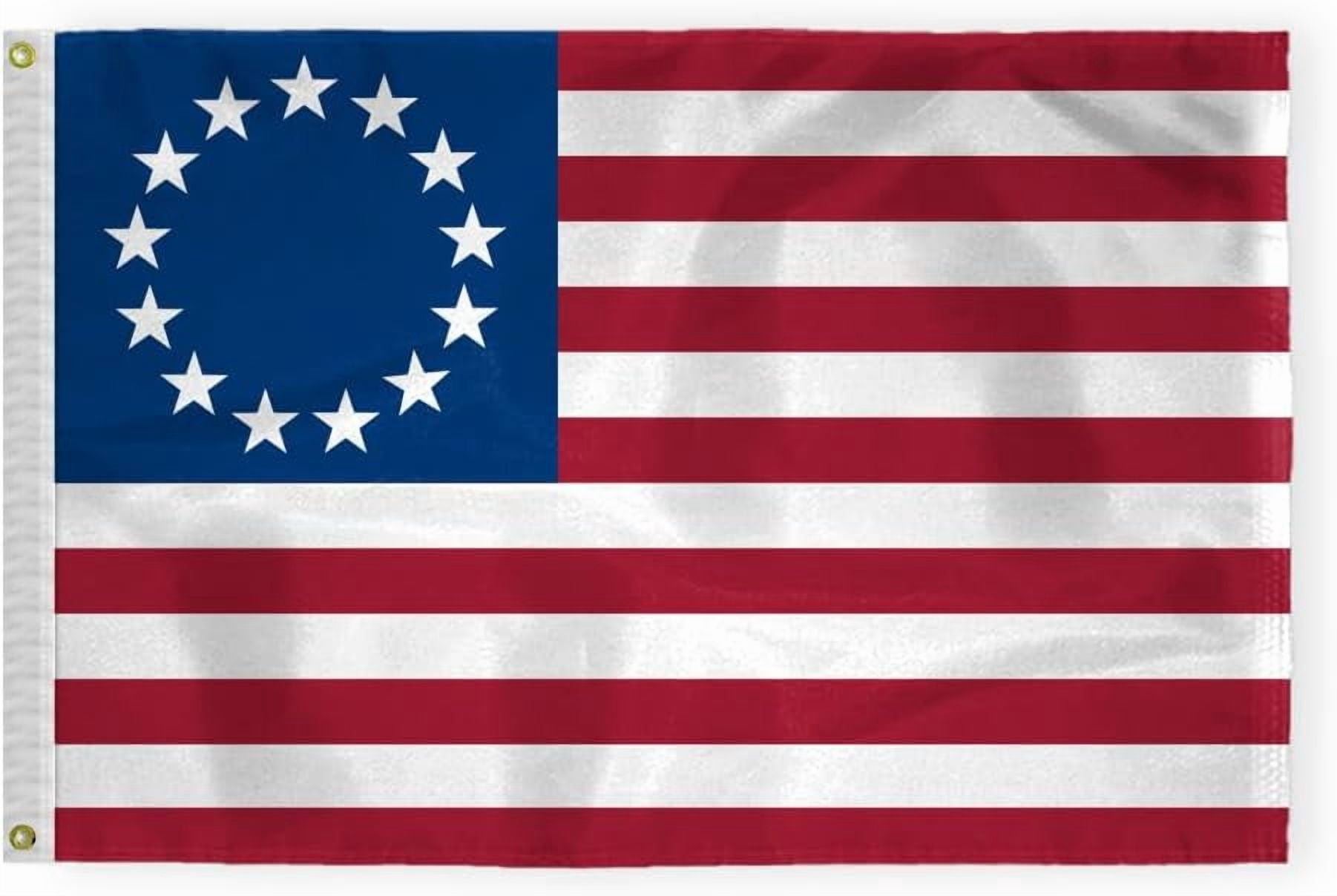 AGAS Betsy Ross 13-Star American Flag, 2x3 2'x3' Heavy Duty 200 Denier Nylon Flag, Early American Historical flags
