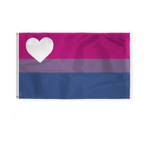 AGAS Biromantic Asexual Bi Romantic Ace Pride Flag 3x5 Ft - Printed 200D Nylon - Brass Grommets Stitched Edges Fade Proof Sharp Colors - Biromantic Flag 3x5 Fts