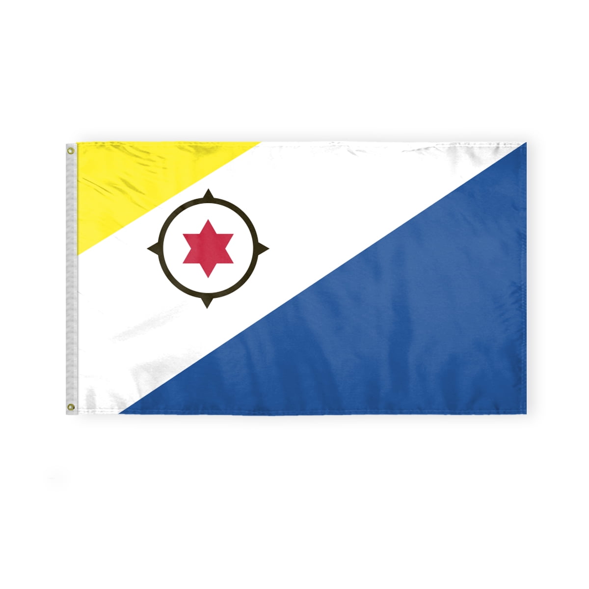 AGAS Bonaire Flag 3x5 ft Double Stitched Hem 100% Polyester Metal Grommets Indoor Dutch Carribean Bonaire National Flag
