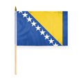 thumbnail image 1 of AGAS Bosnia & Herzegovina Flag 12x18 inch - 24" Wood Pole 100% Polyester Double Stitched Old Bosnian National Mini Handheld Flag, 1 of 1