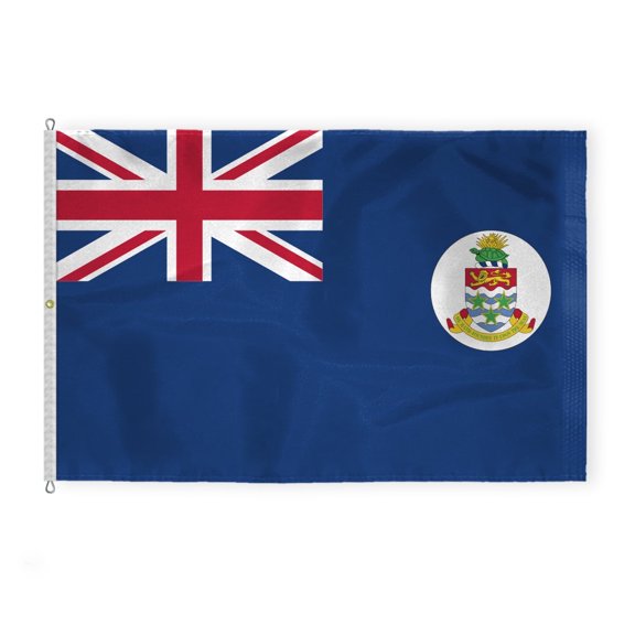 AGAS British Virgin Islands Flag 8x12 Ft Single Ply Reverse Print 200D Nylon with  Rope Thimble Brass Grommet
