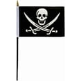 thumbnail image 1 of AGAS Calico Jack Rakham Small Stick Flag 4x6 inch - Polyester Fabric 11 inch Plastic Pole - Halloween Mini Flag, 1 of 1