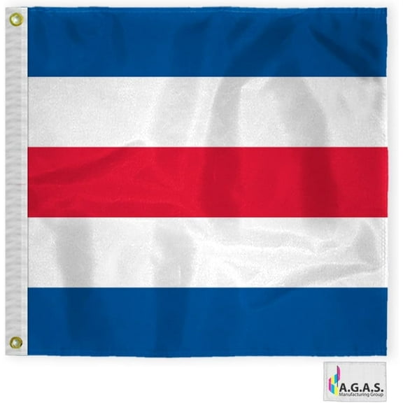 AGAS Charlie Code C Marine Signal Flag - Printed 200D Nylon - Canvas Header - Brass Grommets - Colorfast & Stitched Edges - Nautical Boat Flag - Naval Code Signal Flag.