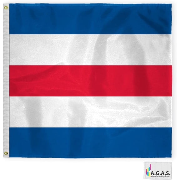 AGAS Charlie Code C Marine Signal Flag - Printed 200D Nylon - Canvas Header - Brass Grommets - Colorfast & Stitched Edges - Nautical Boat Flag - Naval Code Signal Flag.