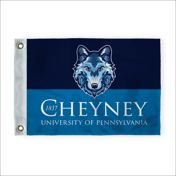 AGAS Mini Cheyney Wolves Golf Flag with Brass Grommets 6"x8", Mini Putting Green Flags for Yard, 200D Nylon