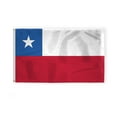 thumbnail image 1 of AGAS Chile Flag - 3x5 ft - 200D Nylon - Stitched Edges - Canvas Header Brass Grommets - Fade Proof - CL National Flag - Chilean Flag La Estrella Solitaria., 1 of 1