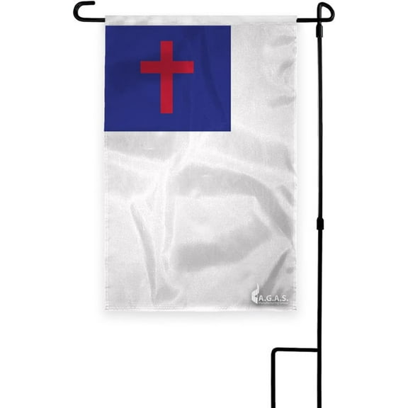AGAS Christian Garden Flag 12x18 Inch – Single Sided, 200 Denier Nylon Christian Yard Banner