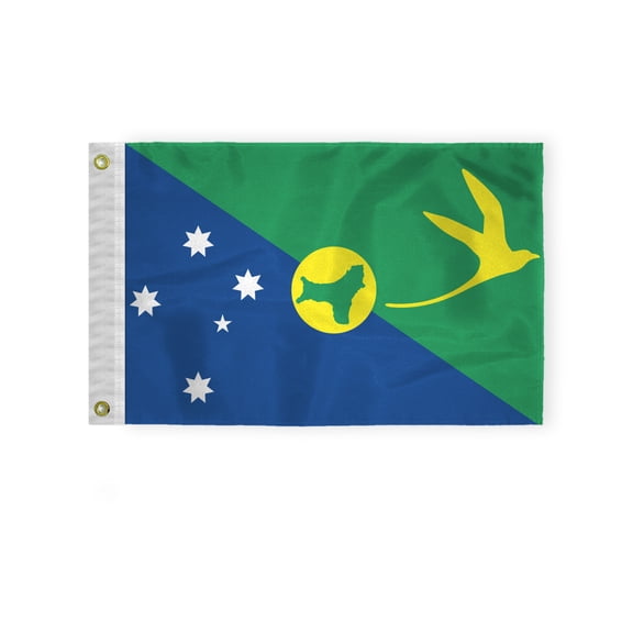 AGAS Christmas Island Nautical Flag 12x18 inch Mini Christmas Islander National Flag 200D Nylon - Christmas Islander National Boat Flag