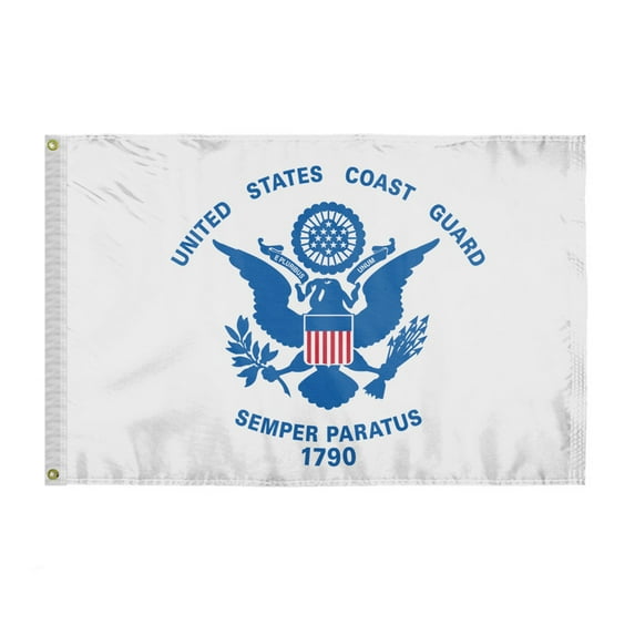 AGAS Coast Guard 12x18 inch Nylon Flag