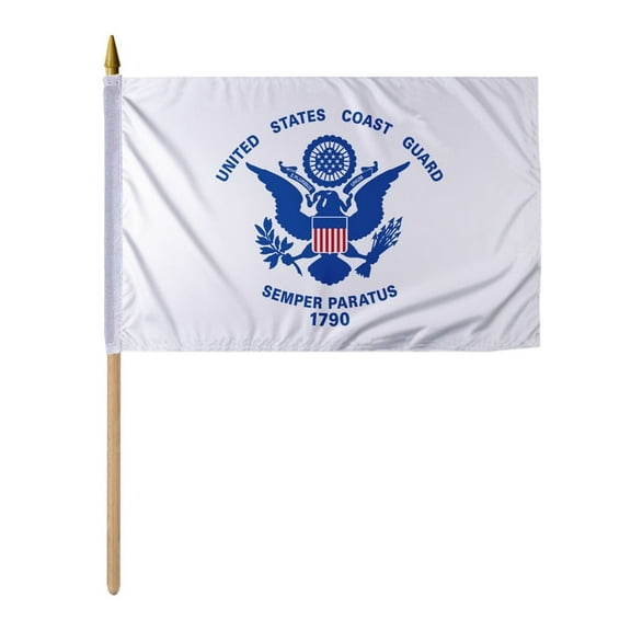 AGAS Coast Guard 12x18 inch Polyester Stick Flag