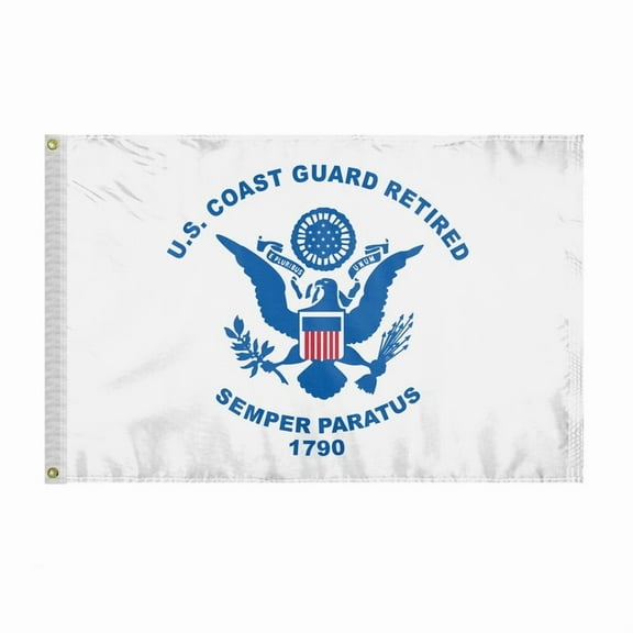 AGAS Coast Guard Retired 3x5ft Polyester Flag
