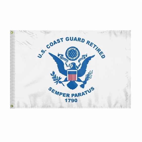 AGAS Coast Guard Retired 3x5ft Polyester Flag