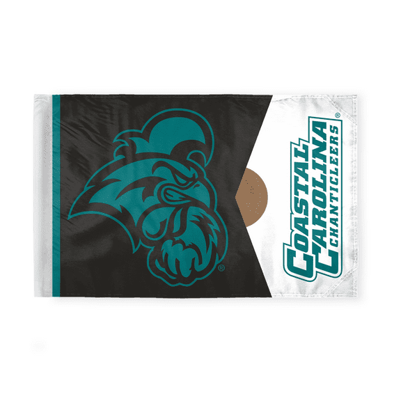 AGAS Coastal Carolina University Chanticleers CCU Motorcycle flag 6 x 9 Polyester – 3/8" Pole Sleeve – flag Only - CCU Bike flags