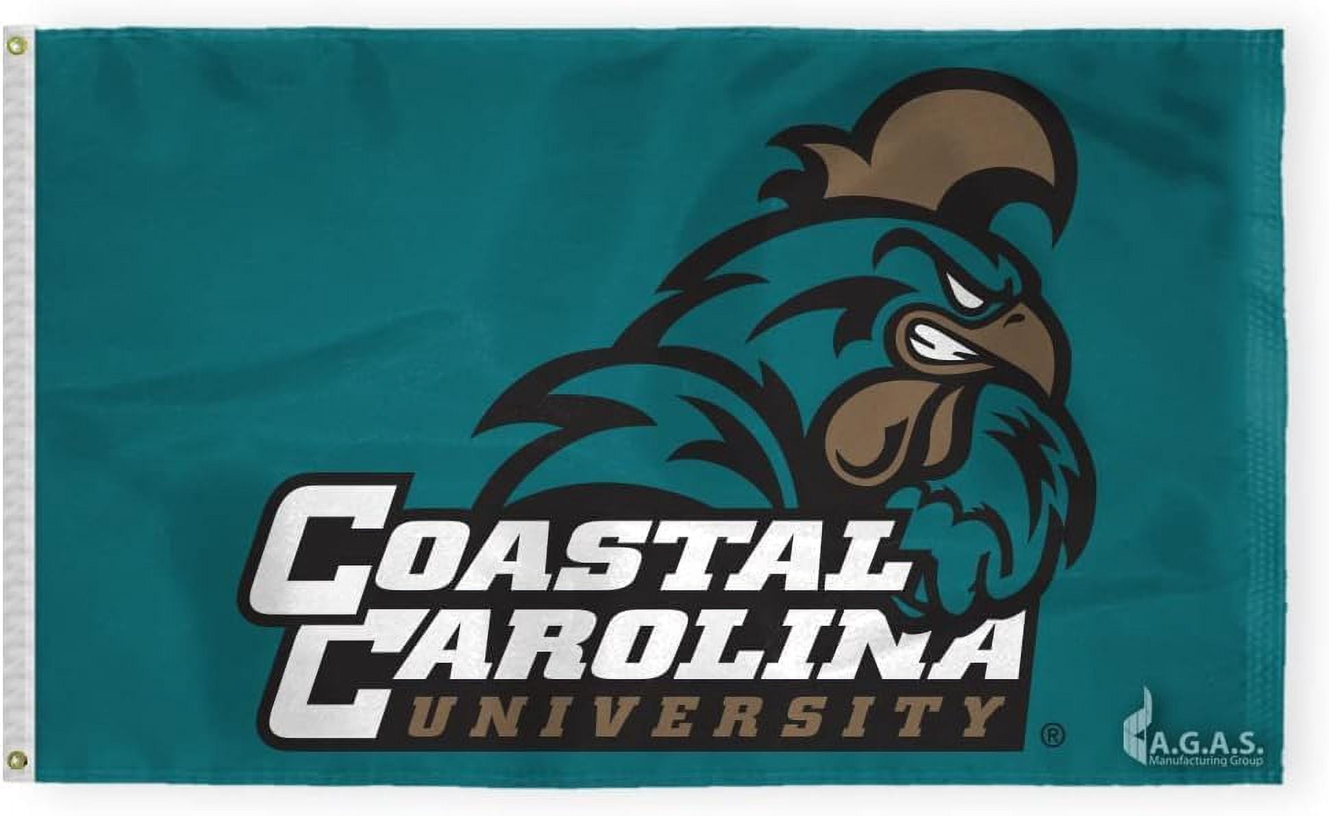 AGAS Coastal Carolina University Flag Chanticleers CCU Flags - Polyester material with Brass Grommets 3 x 5 Feet - Officially Licensed College Flags