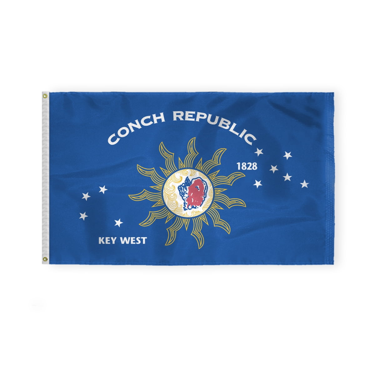 AGAS Conch Republic Flag 3x5 ft 200D Nylon Fabric Double Stitched Canvas  Header Brass Grommets Fade Resistant \u0026 Vivid Colors Can be Hung on Flagpole  Outside or Indoors on a Wall -, image size:1200x1200